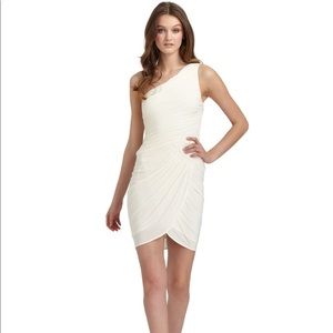 BCBG Dresses - BCBG White One shoulder Goddess dress BCBG Dresses - BCBG White One shoulder Goddess dress